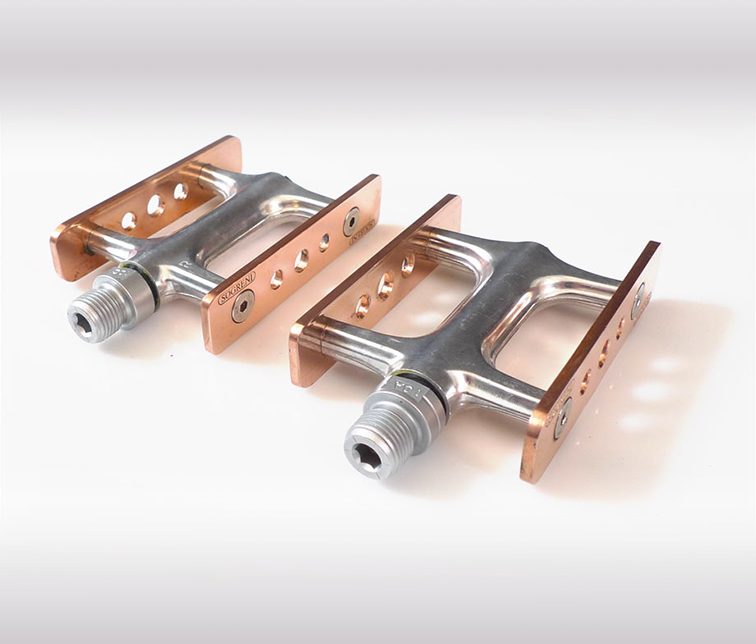 copper bike pedals